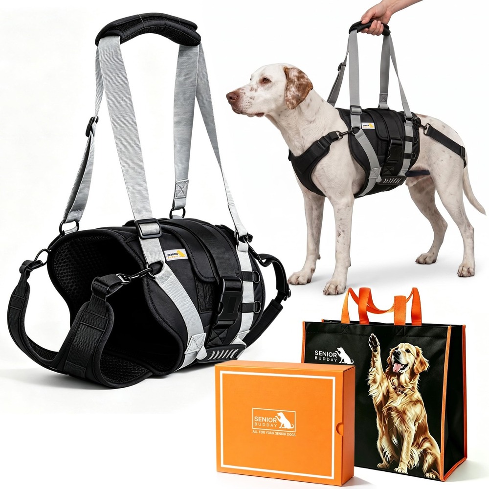 Senior Budday Dog Lift Harness Full Body Support Sling Black Large Mobility Aid